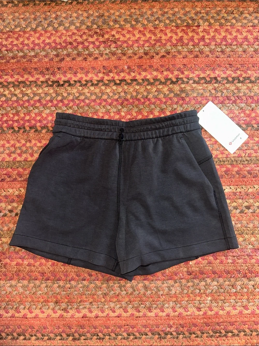NWT LULULEMON BLACK SOFTSTREME HIGH RISE SHORTS